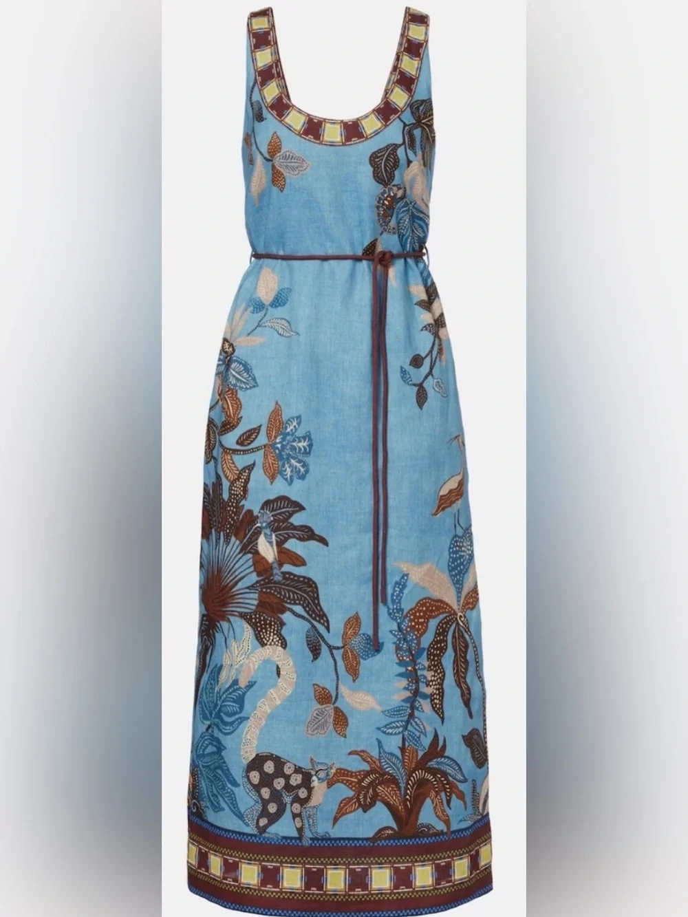 ALEMAIS Georgie printed linen midi dress - Picture 3 of 7